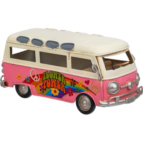 Autobús de metal rosa 17x7.5x7.5 (1/5)