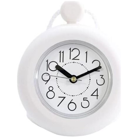 Horloge de Douche,Horloge de Salle de Bain étanche,Mini Horloge de Salle de Bain,Serviette à Suspendre,Horloge Murale et Horloge de Bureau Double Fonction,Horloge Murale de Cuisine (1/5)