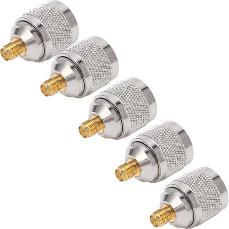 Kit d'accessoires comprenant 5 adaptateurs pour câble coaxial RF, connecteurs N mâle vers SMA. (1/5)
