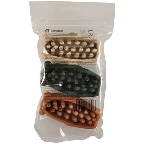 Flamingo Snacks Dentales Veggies Castor 10 cm - 3 uds (1/2)