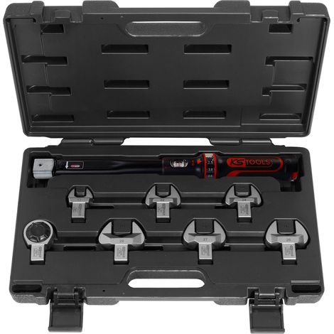 KS TOOLS ERGOTORQUEprecision Llave dinamométrica para climatización juego de herramientas 20 - 100 Nm 8 piezas - 516.1225 (1/3)