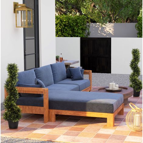 OKMYHOME Set de 2 árboles artificiales de cedro espiral en maceta, 90 cm, plástico, color verde (1/5)