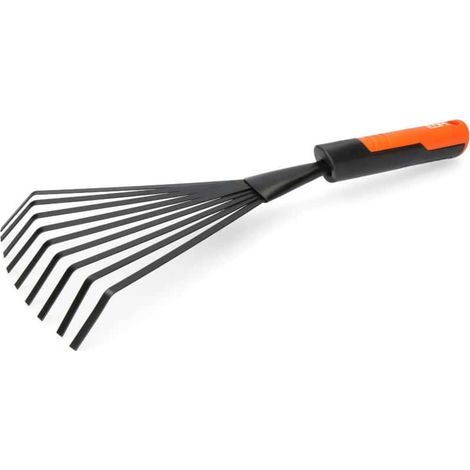 edm Râteau de jardinage 38 cm Métal PVC Gris Orange (1/3)