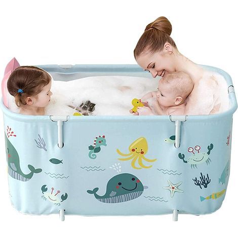 Folding Bathtub, PVC, 120x55x50 cm, 150 Liters, Adult/Child, Indoor/Outdoor (1/5)