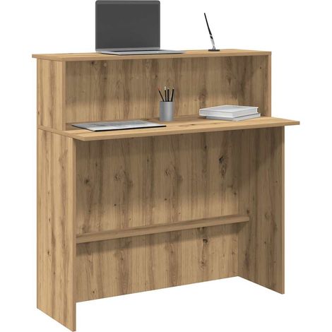 Mostrador de recepción roble artisian 100x50x103,5 cm vidaXL