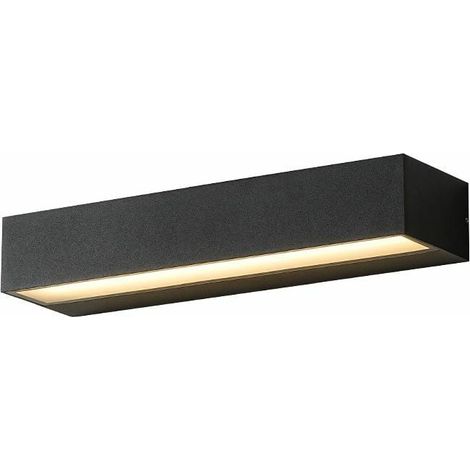 Applique Murale Extérieure LED Blanc Chaud 3000K Noir 30CM Éclairage Sconce (1/4)
