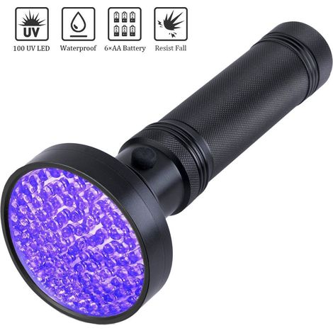Lampe UV violette, 100 lampes, lampe de détection d'agent fluorescent, lampe UV (1/5)