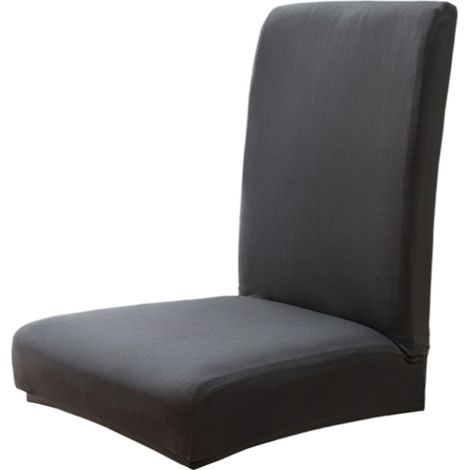 1 Housse de chaise, tissu polyester extensible, couleur unie, lavable, protection anti-poussière, salle à manger cuisine bureau (1/5)