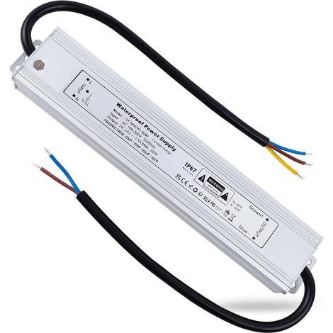 Transformateur 220V 24V 60W Imperméable Alimentation LED Transfo Entrée 100-260V AC Sortie DC 24V 2,5A Driver Tension Constante étanche IP67 Adaptateur Basse Tension pour CCTV Bande Led (1/5)