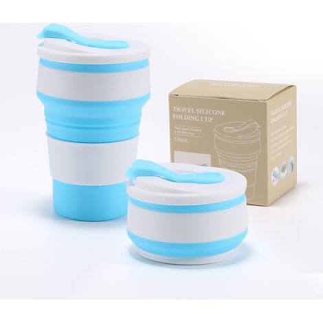 Tasse à Café Pliable en Silicone, Gobelet Isotherme Portable pour Voyage et Extérieur, Mug Réutilisable Compact Idéal Cadeau-x