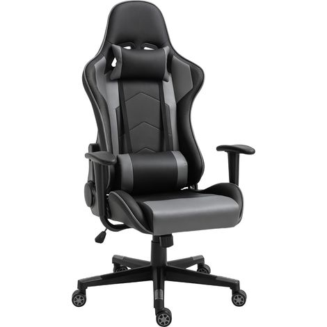 Fauteuil de bureau ergonomique gaming simili cuir Noir 67,5x74x126-136 cm (1/5)