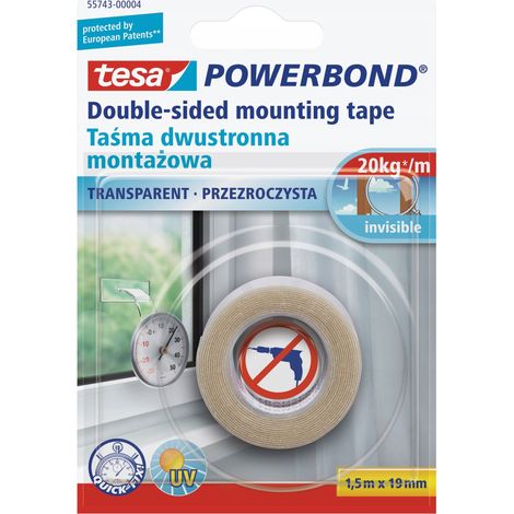 Doppelseitiges transparentes Tesa-Montageband 1,5 (1/4)