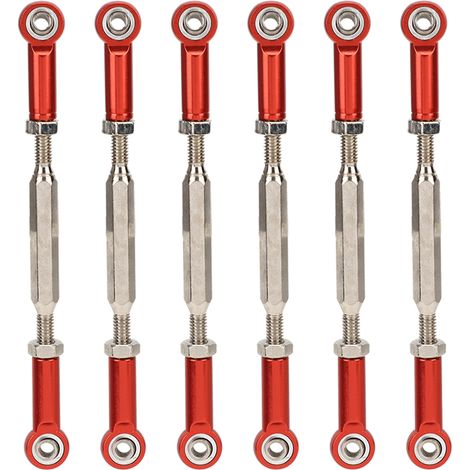 6 Pièces Tiges de Poussée en Alliage d'Aluminium 88mm Réglables pour Modèles RC, Accouplements et Biellettes (1/5)