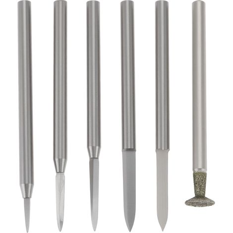 Lot de 6 forets de sculpture sur bois de 0,3 cm compatibles avec Tool DIY Gravure Die Grinder Outil rotatif (1/5)