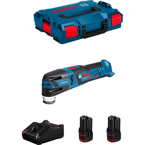 Bosch – Outil multifonction sans fil 12V – Moteur Brushless – 2 batteries 3.0Ah – Interface Starlock pour accessoires – Pour matériaux durs