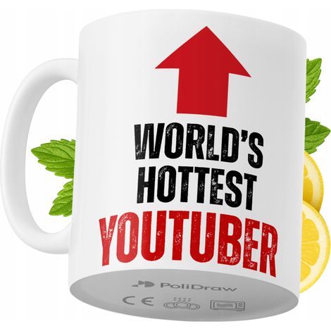 Lustige Tasse für YouTuber – Kaffee- oder Teetasse mit witzigem Textdesign – ideal für Geburtstage, Namenstage, Feiertage und besondere Anlässe. Hochwertige Tasse für Zuhause, Büro und Arbeit. Farbe: 