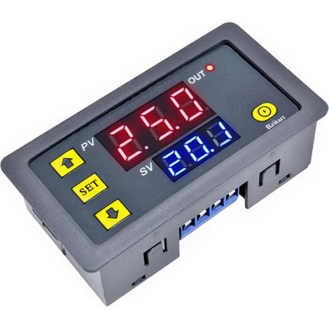 Relais temporisé programmable 20 A, 110-220 V CA, affichage (1/5)