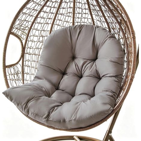 Coussin Pour Fauteuil Suspendu 80x120 cm, Coussin Oeuf Suspendu, Gris Foncé (1/5)