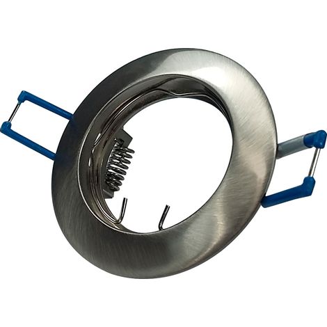 Empotrable circular fijo Zamak níquel satinado