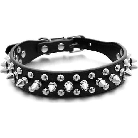 Collier en cuir Dingtalk pour chien, collier en cuir Dingtalk pour bouledogue, collier en cuir résistant Dingtalk pour chat, cadeau idéal (1/5)