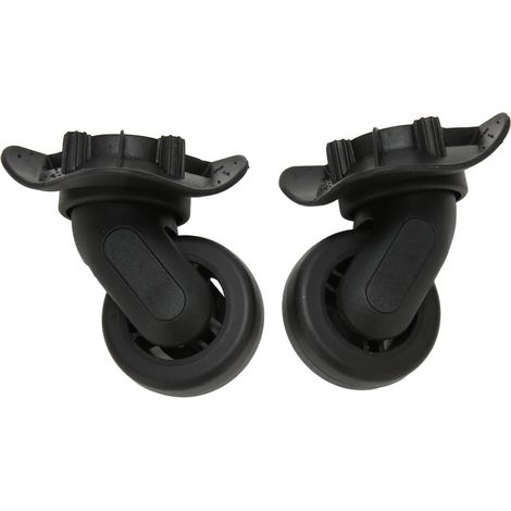 Roues de rechange universelles, silencieuses, résistantes à l'usure et légères pour valises noires (lot de 2) (1/5)