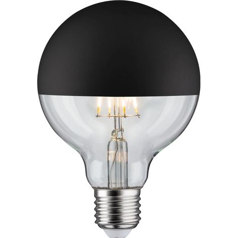 LED G95 Kopfspiegel dimmbar 520lm E27 2700K 6W 230V schwarz matt"-"015390 (1/3)
