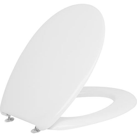 Abattant WC GOLA blanc duroplast - charniere inox lxHxP  :  383x49x460 mm