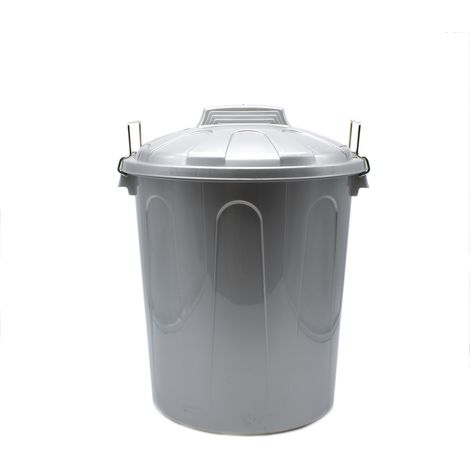 Cubo basura plastico comunidad con tapa 21 Litros Gris (1/4)