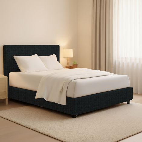 Cama Doble Widnes, Desenfundable, Hecho en Italia, Gris Oscuro (1/5)