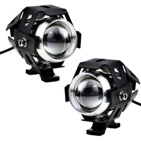 Phares de moto, feux antibrouillard LED supplémentaires 1200 lm modèle U5, étanches, accessoire d'éclairage pour moto, scooter et quad (1/4)