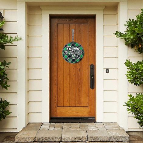 Panneau décoratif « Joyeuse Saint-Patrick » à suspendre à l'intérieur ou à l'extérieur, pour porte. (1/5)