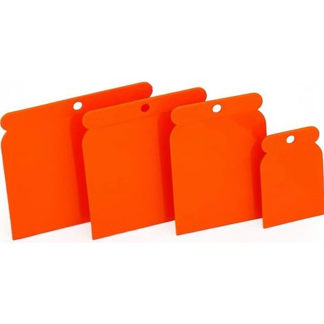 Set 4 spatole Giapponesi raschietto in plastica 48-73-97-116mm Art.9364400