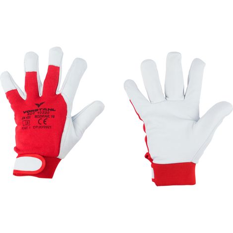 Gants de travail de protection avec fermeture Velcro, gants en cuir taille 11 Vorstahl (1/4)