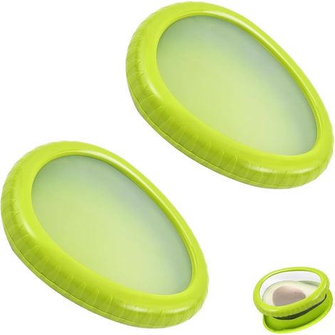 Boîte de conservation en silicone (lot de 2), récipient alimentaire réutilisable, ensemble de boîtes pour fruits et légumes, idéal pour conserver la fraîcheur des fruits et légumes. (1/5)