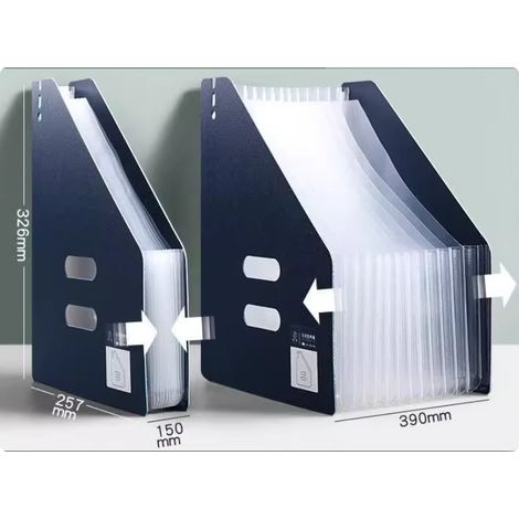 porte-revues extensible avec 13 poches Organiseur de dossiers accordéon portable et autonome en plastique pour bureau, format A4, pour la maison, le bureau et l'école, vert menthe (1/4)