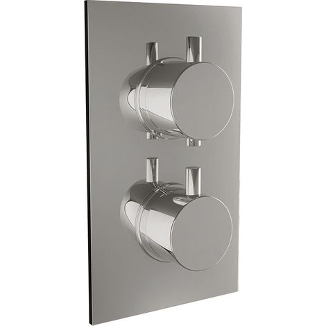 Orbit Recessed Round Concealed Shower Valve with Diverter Dual Handle - Chrome (1/3)
