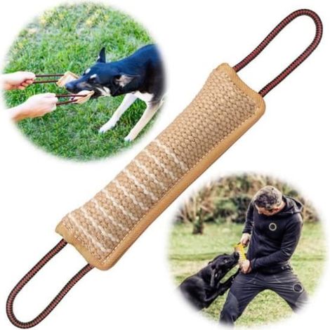 Jouet à Mâcher - Bull Fit - Boudin en Jute - Extra Robuste - Durable - Pour Chiens de Taille Moyenne (1/4)