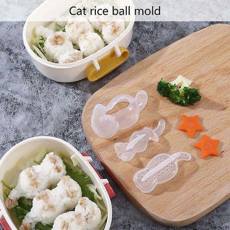 Ensemble de 2 presses à rouleaux de riz à motif chats, ustensiles de cuisine pour la cuisson de la purée de pommes de terre (1/4)