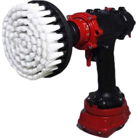 Brosse pour perceuse de qualité supérieure,Extra Douce,Blanche,12.7cm.Ne Raye Pas Les Surfaces.Convient pour Tapis,Cuir,Tapisserie,Meubles,intérieur de Voiture,Nettoyage du Verre (1/5)