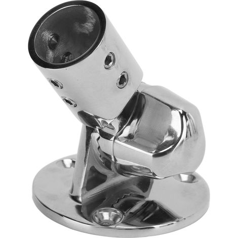Support d'antenne marine 22mm/0,9in en acier inoxydable 316 poli, support réglable à 180° pour antennes 7/8in, fixation bateau robuste (1/5)