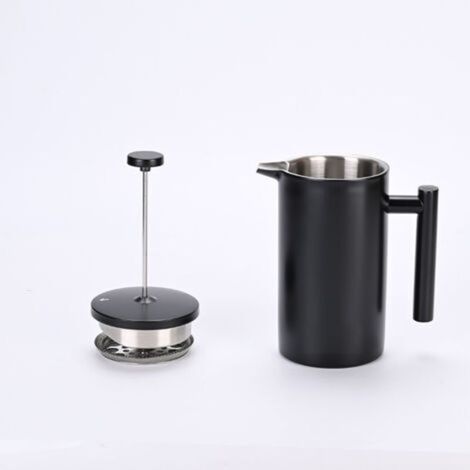 Cafetière à Piston 350 ml, avec caractéristiques : 350M, Manuel, Acier, Bois (1/4)