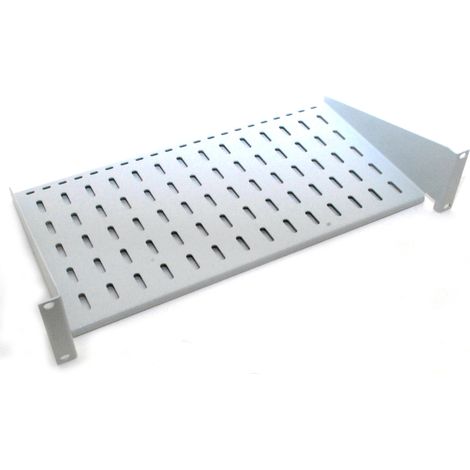 Etagère pour rack réglable Gris 2U, prof. 250mm x larg. 483mm, 20kg max. ( Prix pour 1 )