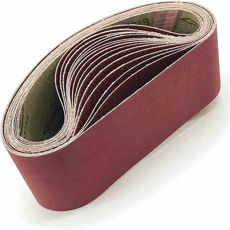 Bande abrasive 100x915 mm.5 sortes de gravier mixte (2X40 /80/120/180/320).Ensemble de Bandes Abrasives,pour ponceuses à bande, métal,bois,polissage (10 pièces) (1/5)