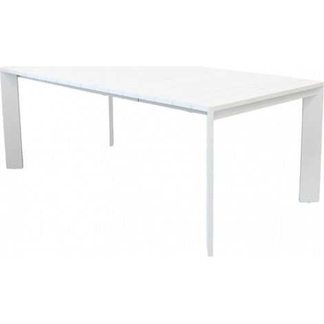 Tavolo rettangolare allungabile in alluminio 200/250x100H75 cm Brollin