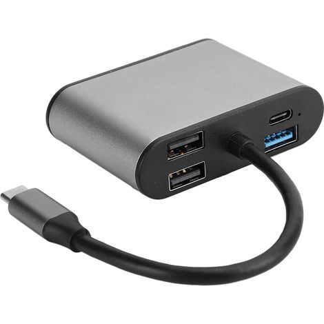 Graue 8-in-1 USB-C-Dockingstation mit HDMI, VGA, PD und mehreren weiteren Anschlüssen – Multifunktionaler USB-C-Erweiterungshub (1/5)