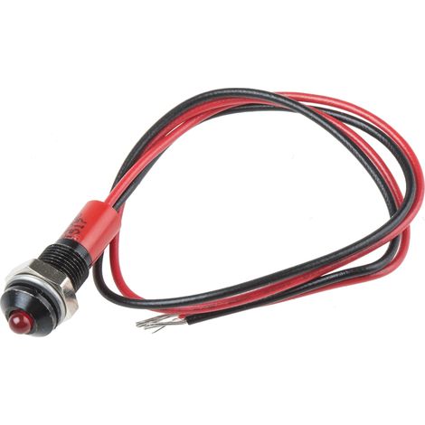 Voyant LED lumineux Rouge RS PRO, dia. 6mm, 24V c.c., taille de la lampe 3 mm, IP67 ( Prix pour 1 )