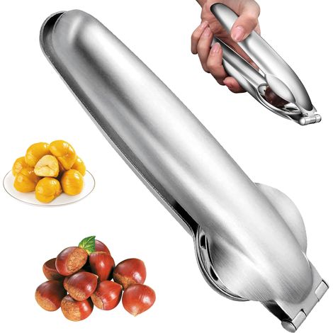 Coupe-Marrons et Coupe-châtaignes 2 en 1, Pince à Marrons en Acier Inoxydable pour Un épluchage Rapide, idéal pour la Cuisine (1/5)