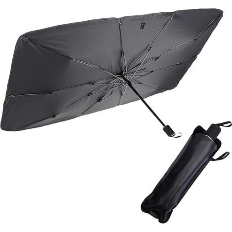 Faltbarer Auto-Windschutzscheiben-Regenschirm, Auto-Windschutzscheiben-Sonnenschutz, geeignet für die Frontscheibe, geeignet für Windschutzscheiben verschiedener Modelle (große Größe) (1/5)