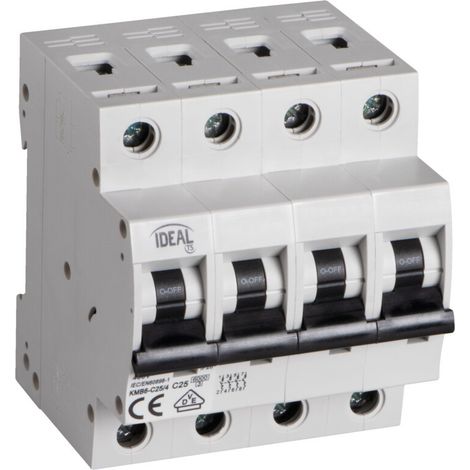 Interruttore modulare 4P - 25A - Curve C - 6000A - Rail TH35 (1/2)