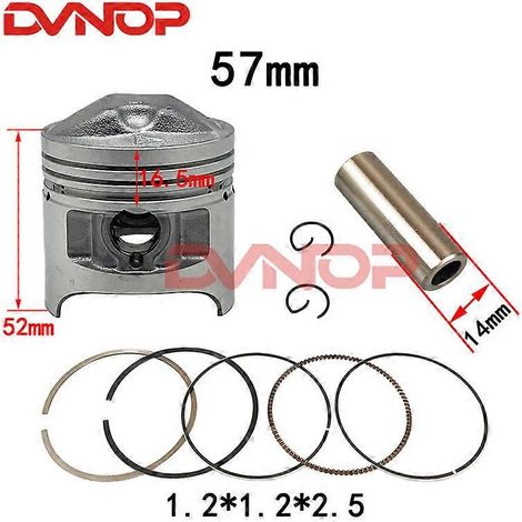 Kit de juntas y aros de pistón para motocicleta SUZUKI MARAUDER 125 GZ125 GN125 DR125 GS125 EN125 RKV125 125cc STD 57mm (aro de pistón convexo) (1/5)